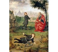 IPLUPJDY Aesthetic Poster Photo Wall Print Modern Wall Artwork Allegory of the Medicis Family with Inscription in the Middle by Filippino Lippi Canvas Picture for Home Decor 60x90cm