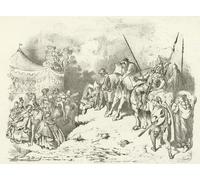 IPLUPJDY Aesthetic Poster Photo Wall Print Modern Wall Artwork an Ancient Briton Contemplating the Costume of His Descendants by Gustave Dore Canvas Picture for Home Decor 60x90cm