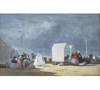 IPLUPJDY Aesthetic Poster Photo Wall Print Modern Wall Artwork Approaching Storm by Eugene Louis Boudin Canvas Picture for Home Decor 60x90cm