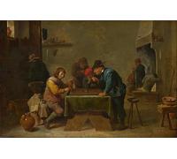 IPLUPJDY Aesthetic Poster Photo Wall Print Modern Wall Artwork Backgammon Players by David Teniers the Younger Canvas Picture for Home Decor 60x90cm