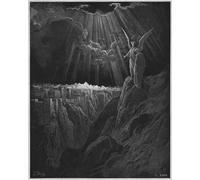 IPLUPJDY Aesthetic Poster Photo Wall Print Modern Wall Artwork Bible the Angel Showing Jerusalem by Gustave Dore Canvas Picture for Home Decor 60x90cm