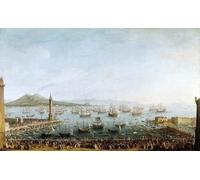 IPLUPJDY Aesthetic Poster Photo Wall Print Modern Wall Artwork Departure of Charles of Bourbon for Spaineen From the Harbour by Antonio Joli Canvas Picture for Home Decor 60x90cm