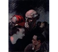 IPLUPJDY Aesthetic Poster Photo Wall Print Modern Wall Artwork Family in a Barricade During the Paris Commune by Honoré Daumier Canvas Picture for Home Decor 60x90cm
