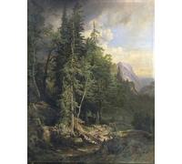 IPLUPJDY Aesthetic Poster Photo Wall Print Modern Wall Artwork From the Styrian Mountain Forests Near Neuberg by Anton Hansch Canvas Picture for Home Decor 60x90cm