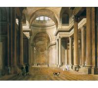 IPLUPJDY Aesthetic Poster Photo Wall Print Modern Wall Artwork Interior of the Pantheon in Paris by Louis Leopold Boilly Canvas Picture for Home Decor 60x90cm