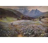 IPLUPJDY Aesthetic Poster Photo Wall Print Modern Wall Artwork June in the Austrian Tyrol by Macwhirter Canvas Picture for Home Decor 60x90cm
