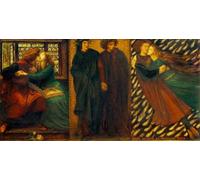 IPLUPJDY Aesthetic Poster Photo Wall Print Modern Wall Artwork Paolo and Francesca Da Rimini by Dante Gabriel Charles Rossetti Canvas Picture for Home Decor 60x90cm
