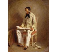 IPLUPJDY Aesthetic Poster Photo Wall Print Modern Wall Artwork Portrait of Ernest Aime Feydeau by Charles Joshua Chaplin Canvas Picture for Home Decor 60x90cm