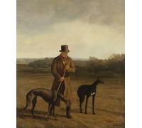 IPLUPJDY Aesthetic Poster Photo Wall Print Modern Wall Artwork Portrait of Lord Rivers with Two Greyhounds by Jacques Laurent Agasse Canvas Picture for Home Decor 60x90cm