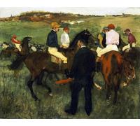 IPLUPJDY Aesthetic Poster Photo Wall Print Modern Wall Artwork Racehorses by Edgar Degas Canvas Picture for Home Decor 60x90cm