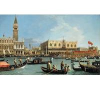 IPLUPJDY Aesthetic Poster Photo Wall Print Modern Wall Artwork Return of Bucintoro to Molo on Ascension Day by Canaletto Canvas Picture for Home Decor 60x90cm