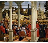 IPLUPJDY Aesthetic Poster Photo Wall Print Modern Wall Artwork Saint Stephen Before the High Priest and Elders of the Sanhedrin by Vittore Carpaccio Canvas Picture for Home Decor 60x90cm