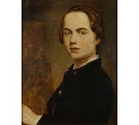 IPLUPJDY Aesthetic Poster Photo Wall Print Modern Wall Artwork Self Portrait At the Age of by William Holman Hunt Canvas Picture for Home Decor 60x90cm