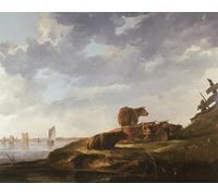 IPLUPJDY Aesthetic Poster Photo Wall Print Modern Wall Artwork Seven Animals by Aelbert Cuyp Canvas Picture for Home Decor 60x90cm