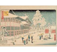 IPLUPJDY Aesthetic Poster Photo Wall Print Modern Wall Artwork Shiba Jimmei Shrine From the Series Famous Places in Edo by Hiroshige Ii Canvas Picture for Home Decor 60x90cm