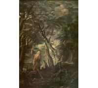 IPLUPJDY Aesthetic Poster Photo Wall Print Modern Wall Artwork St Paul of Thebes by Salvator Rosa Canvas Picture for Home Decor 60x90cm