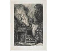 IPLUPJDY Aesthetic Poster Photo Wall Print Modern Wall Artwork Street of the Old Lantern by Gustave Dore Canvas Picture for Home Decor 60x90cm