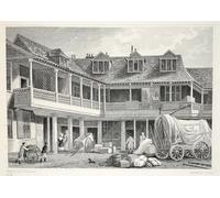 IPLUPJDY Aesthetic Poster Photo Wall Print Modern Wall Artwork Talbot Inn Southwark From london and It's Environs in the Nineteenth by Hosmer Shepherd Canvas Picture for Home Decor 60x90cm