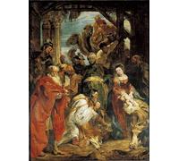IPLUPJDY Aesthetic Poster Photo Wall Print Modern Wall Artwork the Adoration of the Magi by Peter Paul Rubens Canvas Picture for Home Decor 60x90cm