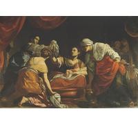 IPLUPJDY Aesthetic Poster Photo Wall Print Modern Wall Artwork the Birth of the Virgin by Simon Vouet Canvas Picture for Home Decor 60x90cm