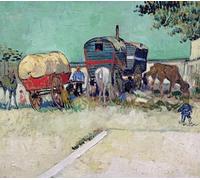 IPLUPJDY Aesthetic Poster Photo Wall Print Modern Wall Artwork the Caravans Gypsy Encampment Near Arles by Vincent Van Gogh Canvas Picture for Home Decor 60x90cm
