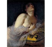 IPLUPJDY Aesthetic Poster Photo Wall Print Modern Wall Artwork the Death of Cleopatra First Version by Arnold Böcklin Canvas Picture for Home Decor 60x90cm