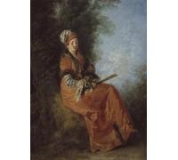 IPLUPJDY Aesthetic Poster Photo Wall Print Modern Wall Artwork the Dreamer by Jean Antoine Watteau Canvas Picture for Home Decor 60x90cm