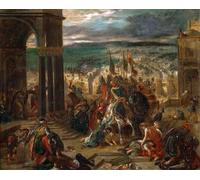 IPLUPJDY Aesthetic Poster Photo Wall Print Modern Wall Artwork the Entry in Constantinople by Ferdinandeugene Delacroix Canvas Picture for Home Decor 60x90cm