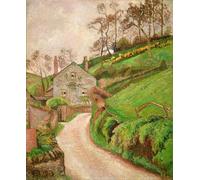 IPLUPJDY Aesthetic Poster Photo Wall Print Modern Wall Artwork the Gamekeeper's House or the Gardener's Cottage by Lucien Pissarro Canvas Picture for Home Decor 60x90cm