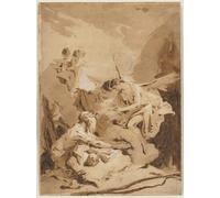 IPLUPJDY Aesthetic Poster Photo Wall Print Modern Wall Artwork the Last Communion of St J by Battista Tiepolo Canvas Picture for Home Decor 60x90cm