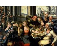 IPLUPJDY Aesthetic Poster Photo Wall Print Modern Wall Artwork the Prodigal Son by Jan Sanders Van Hemessen Canvas Picture for Home Decor 60x90cm