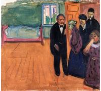 IPLUPJDY Aesthetic Poster Photo Wall Print Modern Wall Artwork the Smell of Death by Edvard Munch Canvas Picture for Home Decor 60x90cm