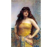 IPLUPJDY Aesthetic Poster Photo Wall Print Modern Wall Artwork the Sultan's Favourite by Lêon Comerre Canvas Picture for Home Decor 60x90cm
