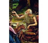 IPLUPJDY Aesthetic Poster Photo Wall Print Modern Wall Artwork the Visit of Saint Anthony to Saint Paul the Hermit by Matthias Grünewald Canvas Picture for Home Decor 60x90cm