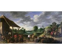 IPLUPJDY Aesthetic Poster Photo Wall Print Modern Wall Artwork the Wine Harvest by David Teniers the Younger Canvas Picture for Home Decor 60x90cm