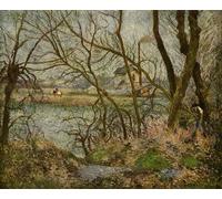 IPLUPJDY Aesthetic Poster Photo Wall Print Modern Wall Artwork the Woodcutter by Camille Jacob Pissarro Canvas Picture for Home Decor 60x90cm