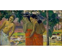 IPLUPJDY Aesthetic Poster Photo Wall Print Modern Wall Artwork Three Tahitian Women by Paul Gauguin Canvas Picture for Home Decor 60x90cm