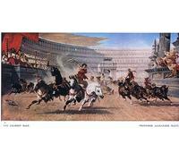 IPLUPJDY Aesthetic Poster Photo Wall Print Print Picture the Chariot Race From the Gresham by Alexander Von Wagner Poster Wall Art for Home Decor 60x90cm