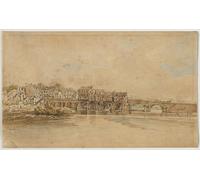 IPLUPJDY Retro Picture Canvas Art Poster Nordic Poster a Selection of Twenty of the Most Picturesque Views in Paris by Girtin Canvas Image for Wall Decor 60x90cm