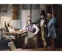 IPLUPJDY Retro Picture Canvas Art Poster Nordic Poster a Studious Student At His Office Stays At Work While His Friends Go Out by Jules David Canvas Image for Wall Decor 60x90cm