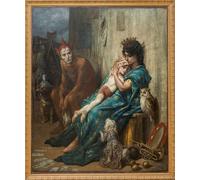 IPLUPJDY Retro Picture Canvas Art Poster Nordic Poster Acrobats the Saltimbanks Painting by Gustave Dore Canvas Image for Wall Decor 60x90cm