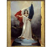 IPLUPJDY Retro Picture Canvas Art Poster Nordic Poster Allegory Representing the Republic As a Woman Wearing a Laurel Wreath by Jean Alphonse Roehn Canvas Image for Wall Decor 60x90cm