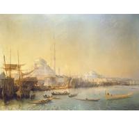 IPLUPJDY Retro Picture Canvas Art Poster Nordic Poster an Extensive View Over Constantinople and the Golden Horn by Jean Antoine Theodore Gudin Canvas Image for Wall Decor 60x90cm