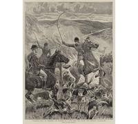 IPLUPJDY Retro Picture Canvas Art Poster Nordic Poster an Incident of a Run with the Devsn and Somerset Staghounds by John Charlton Canvas Image for Wall Decor 60x90cm