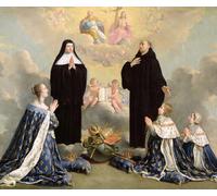 IPLUPJDY Retro Picture Canvas Art Poster Nordic Poster Anne of Austria and Her Children At Prayer by Philippe De Champaigne Canvas Image for Wall Decor 60x90cm