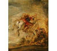 IPLUPJDY Retro Picture Canvas Art Poster Nordic Poster Bellerophon Riding Pegasus Fighting the Chimaera by Peter Paul Rubens Canvas Image for Wall Decor 60x90cm