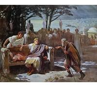IPLUPJDY Retro Picture Canvas Art Poster Nordic Poster Chilon Accusing the Christians of Starting the Fire by Ulpiano Checa Y Sanz Canvas Image for Wall Decor 60x90cm
