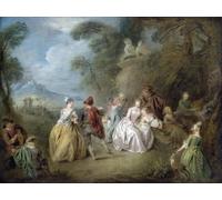 IPLUPJDY Retro Picture Canvas Art Poster Nordic Poster Courtly Scene in a Park by Jean Baptiste Pater Canvas Image for Wall Decor 60x90cm