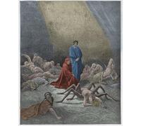 IPLUPJDY Retro Picture Canvas Art Poster Nordic Poster Dante Views the Soul of Arachne Illustration by Gustave Dore Canvas Image for Wall Decor 60x90cm