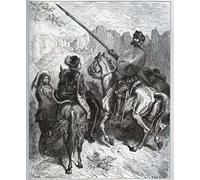 IPLUPJDY Retro Picture Canvas Art Poster Nordic Poster Don Quixote Accepts the Mission Proposed by Dorothe Princess of Micomicon by Gustave Dore Canvas Image for Wall Decor 60x90cm